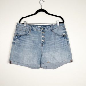 OLD navy button fly jean shorts sz 16 NWT
